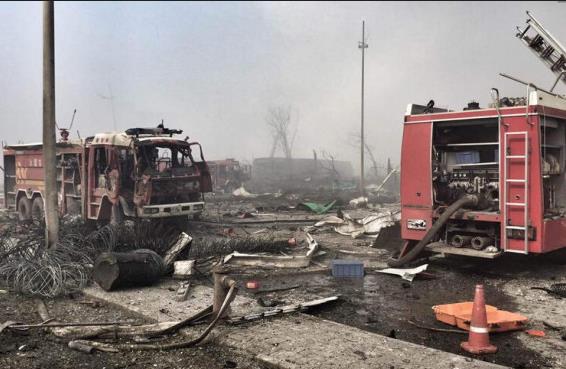 天津(jīn)爆炸(zhà)現場